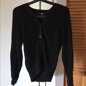 Uniqlo cotton cashmere V neck cardigan S